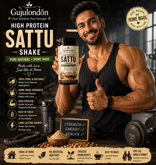 High Protein Sattu Shake | Pure Natural Homemade Nutrition | Plant Protein 100% Natural 500gram