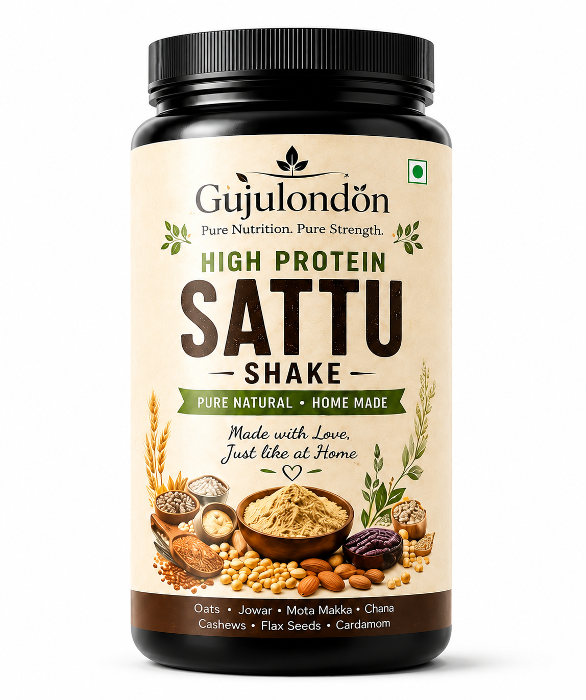High Protein Sattu Shake | Pure Natural Homemade Nutrition | Plant Protein 100% Natural 500gram